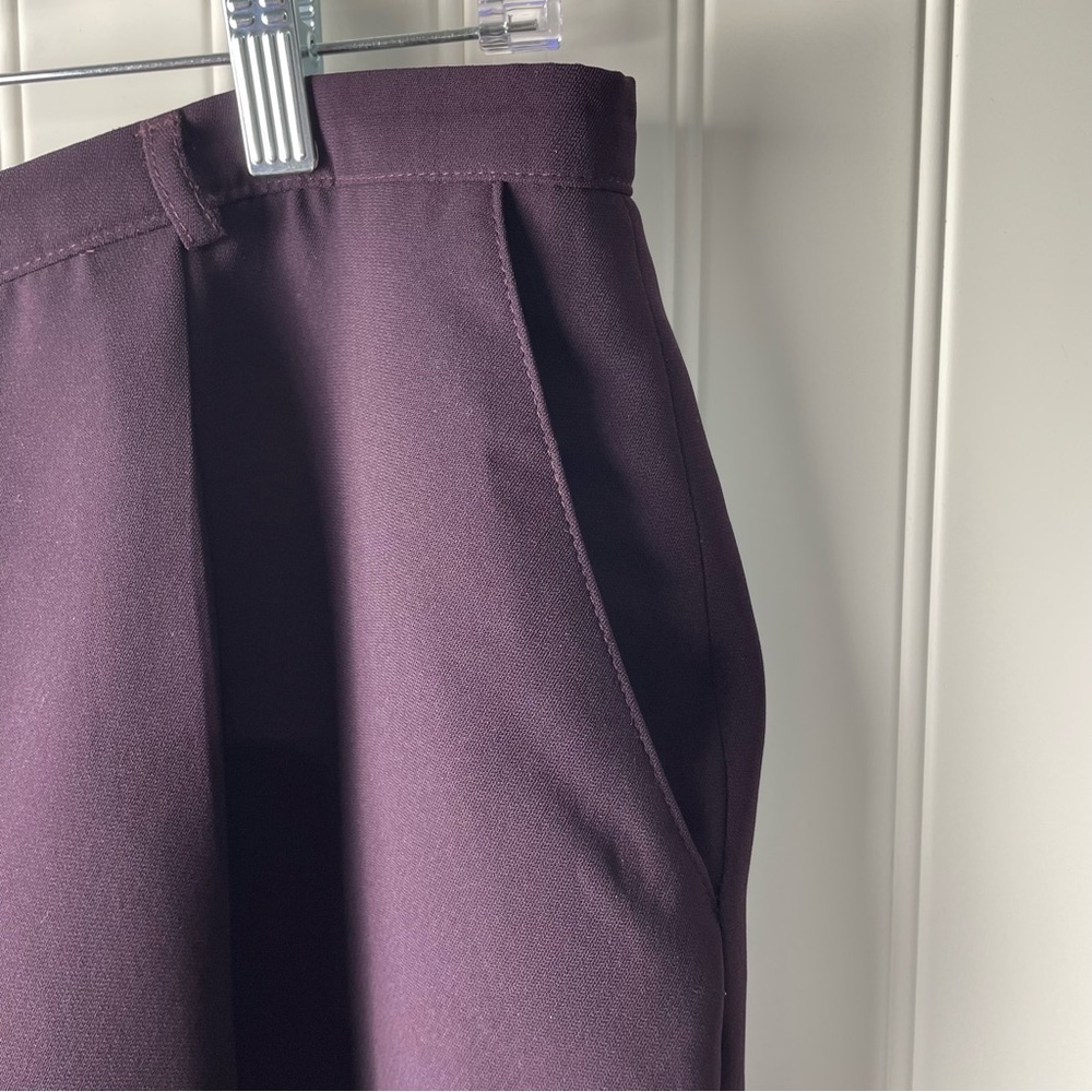 Worthington Lined Purple Straight Leg Trousers Sz 16 Business‎ Feminine Colorful - Picture 5 of 13
